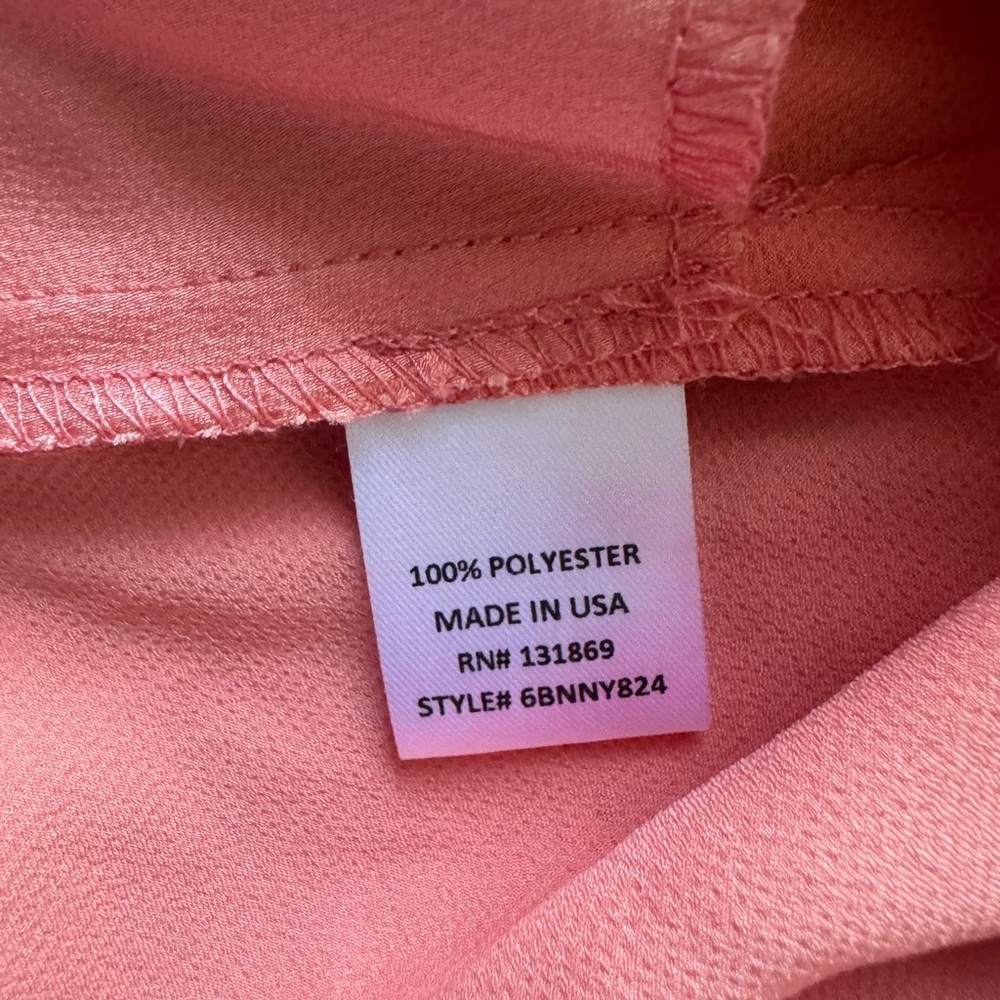 NWT Kenedik cowl neck ruched peach dress sz medium - Picture 7 of 8